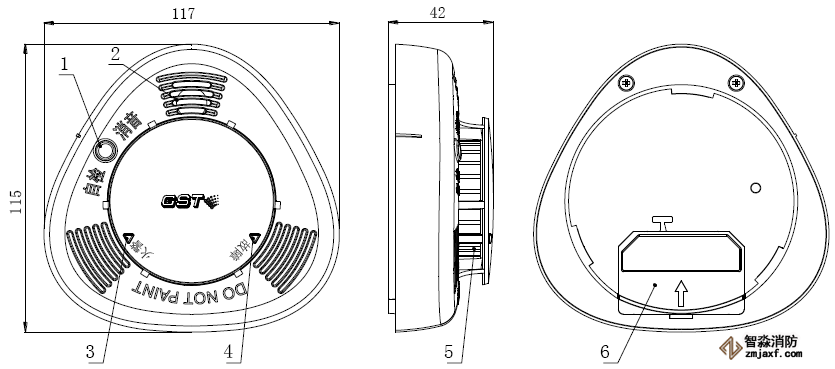 JTY-GD-GSTN100點(diǎn)型家用感煙火災(zāi)探測器結(jié)構(gòu)特性